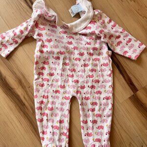 Bella Bliss Pink Footie Pajamas 12 months